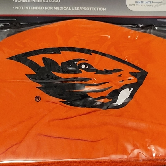 2 Pack Oregon State Beavers Face Mask Covering. Coliseum New and Sealed Mens - Picture 3 of 4